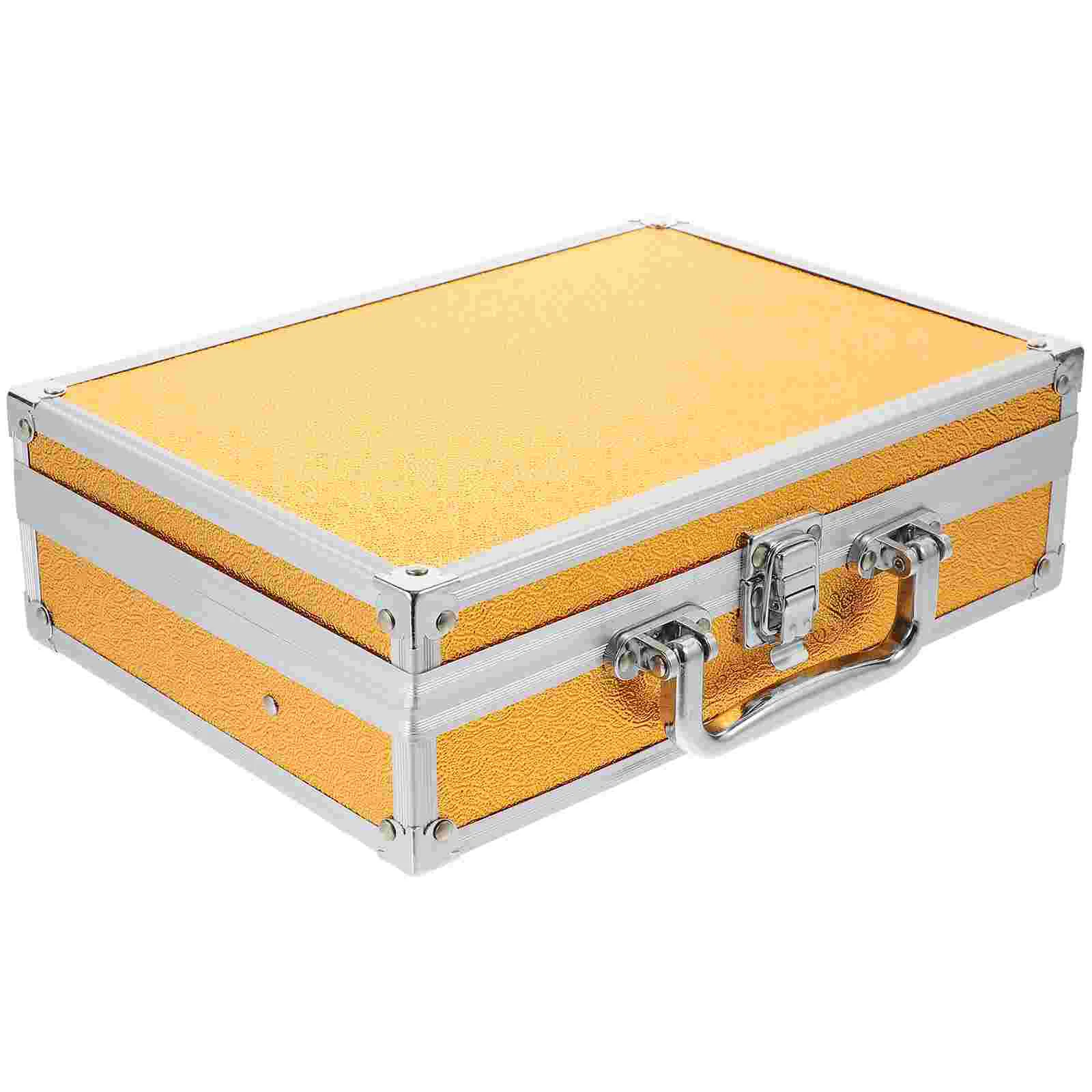 Caja de almacenamiento de instrumentos, maletín duro de Metal y aluminio para cajas de herramientas, maquillaje, aleación, maletines pequeños, transporte de viaje para hombre