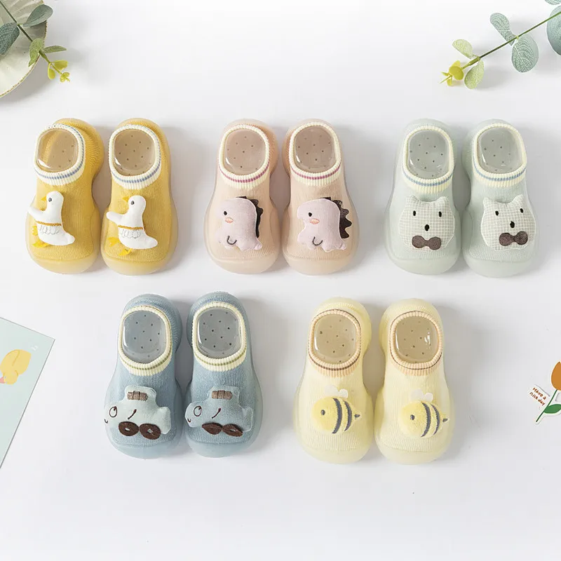 Baby Toddler Shoes Spring and Summer New Soft-soled Baby Socks Shoes Non-slip Cartoon Socks Shoes Boys and Girls Shoes Doll