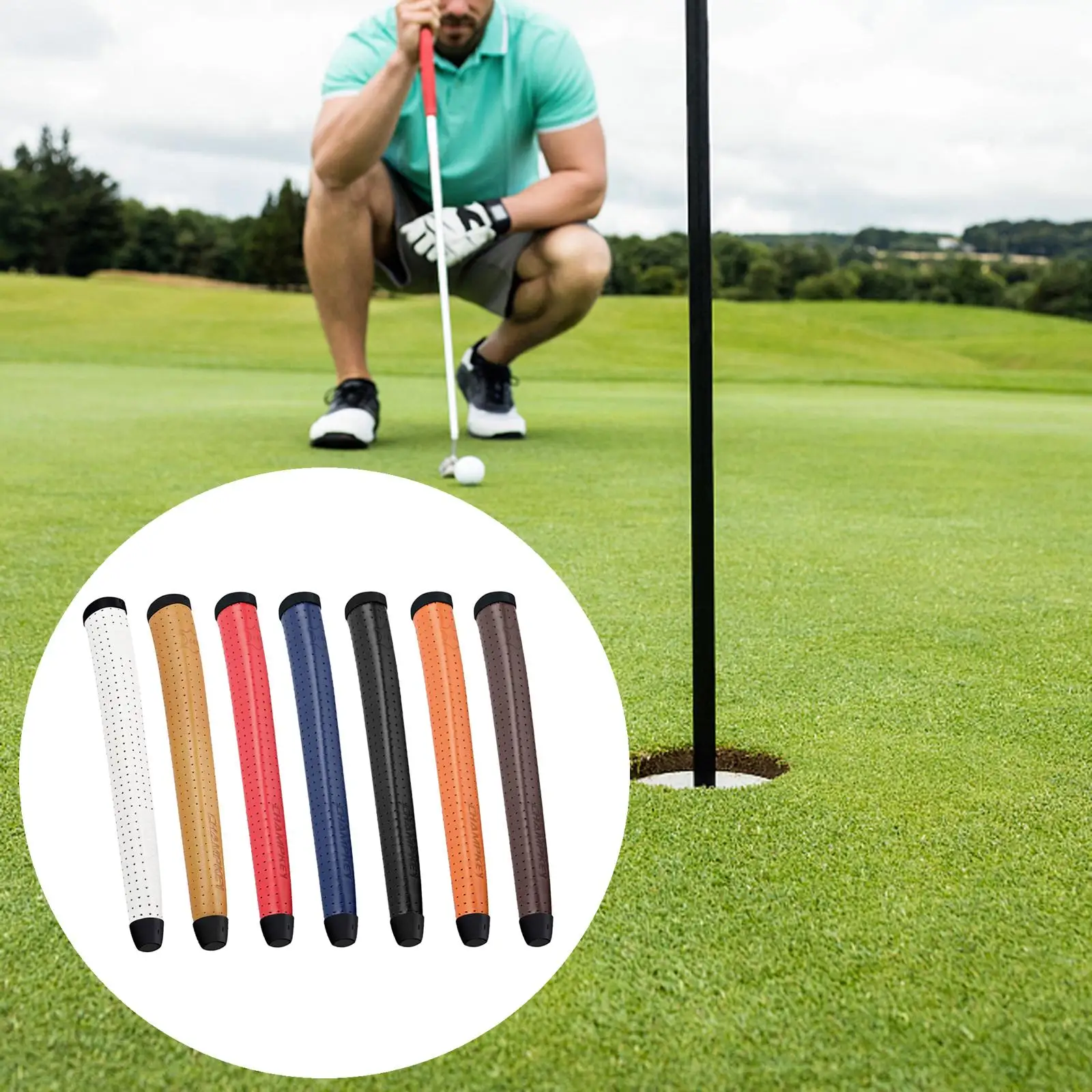 Golf Putter Grip Comfort Leather Lightweight Putter Grip for Golf Training Golf Practice