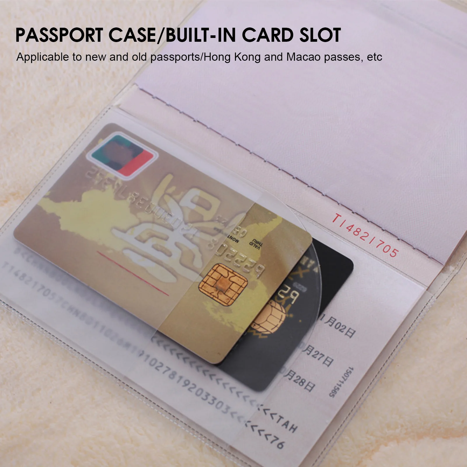 

Portable Organizer Bag Transparent Frosted Material Card Sleeve Outdoor Travel Working Document Storage Bag Storing Supplies