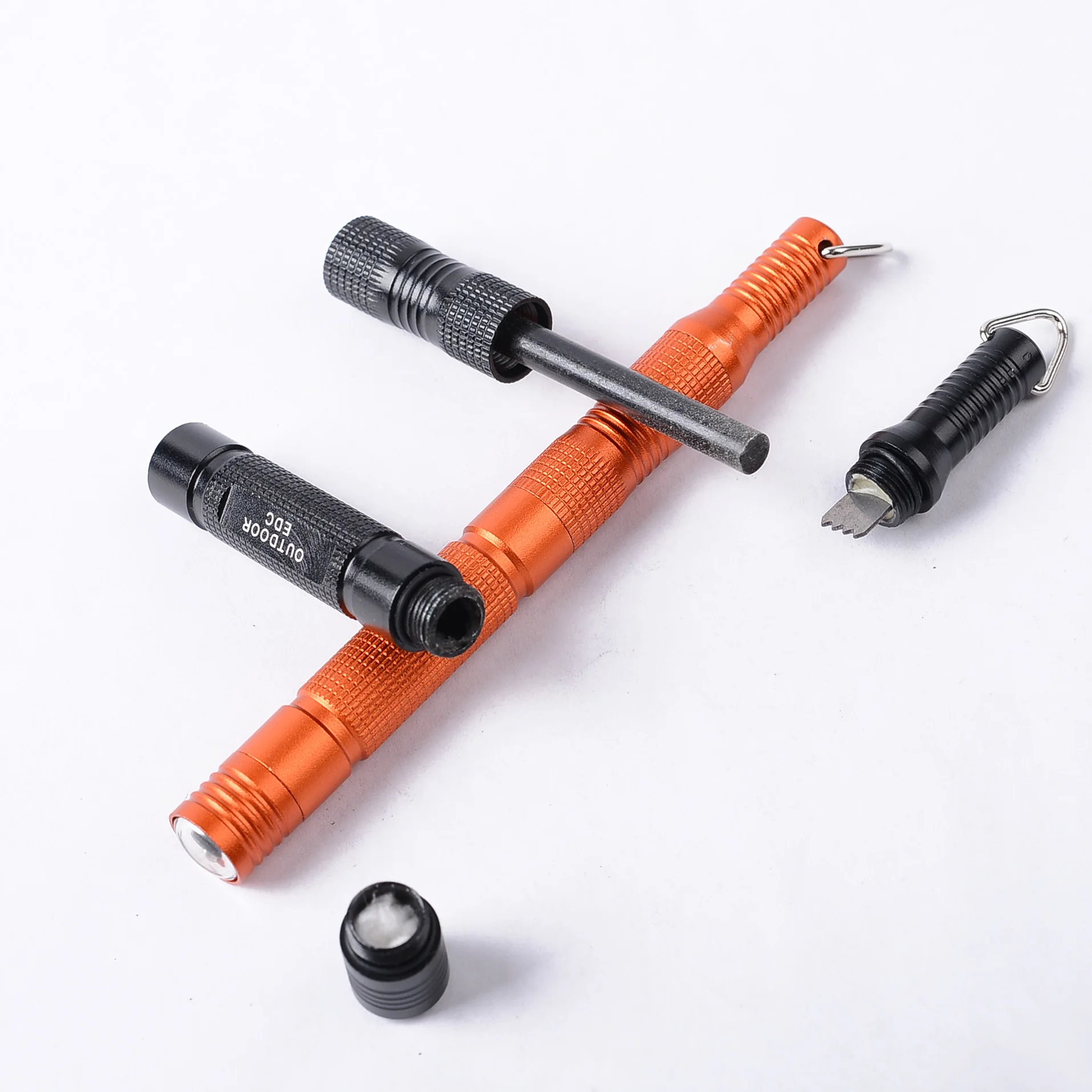 

CNC Fully Waterproof Outdoor Flint with Tungsten Steel Head Scraper Blade Camping Emergency Rescue Ignition Rod
