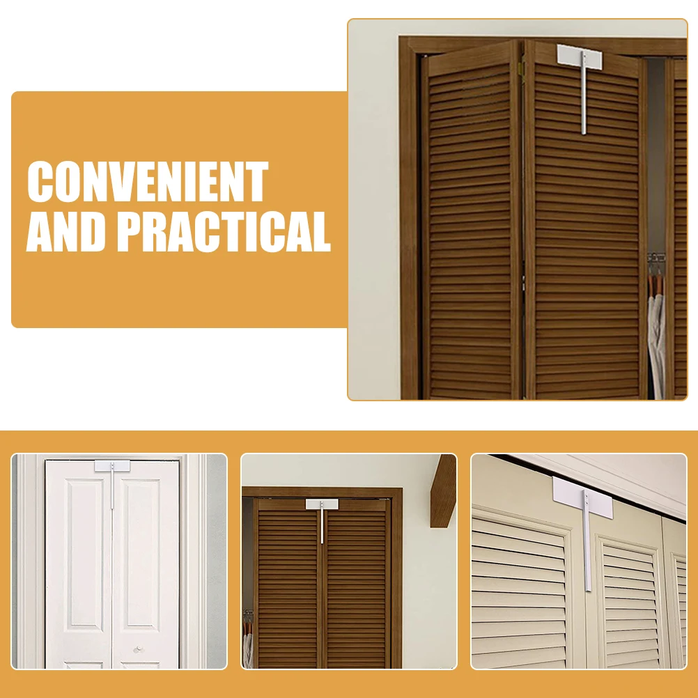 

1pcs Stainless Steel Bifold Double Safety Reinforcement Closet Lock Durable Folding Door Lock Sliding Pantry Double Door