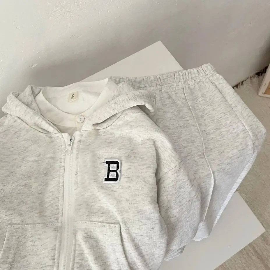 2PCS Baby Sets Newborn Casual Children Clothing Sports Hoodie 2024 Spring Autumn Boy Girl Cotton Long Sleeves 0-4Y Letter Print