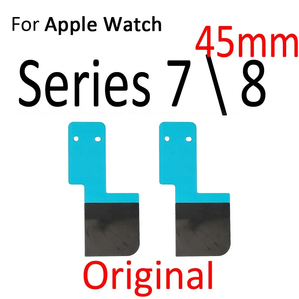 2 peças para apple watch série 9 8 7 6 4 5 se 2022 2020 preto calor lcd cabo flexível adesivos cola peças de reparo