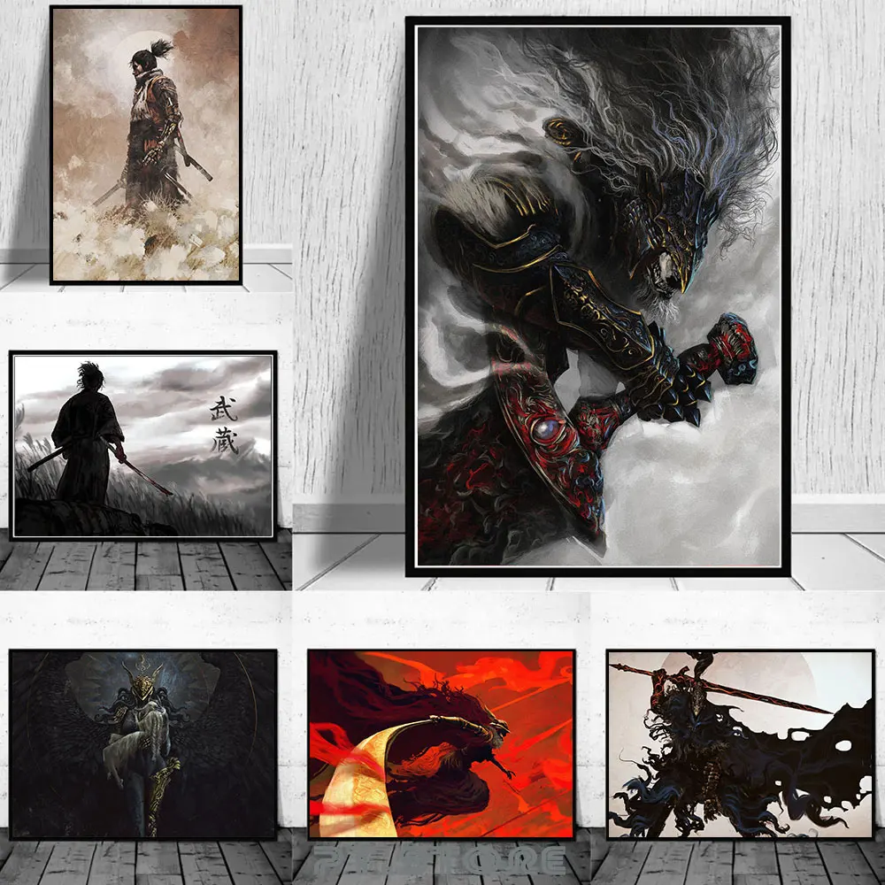 

Pop Japanese Anime Game Characters Posters and Prints Abstract Canvas Painting Wall Art Pictures Living Room Home Decor Gifts