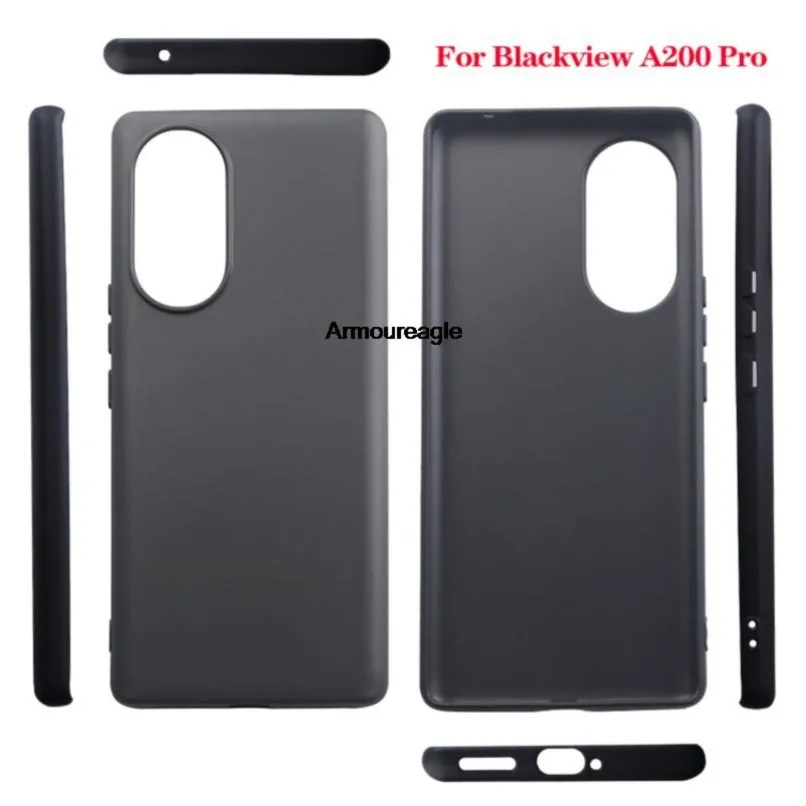 black matte soft tpu case on for blackview a200 pro a200pro back cover cases protection coque shield