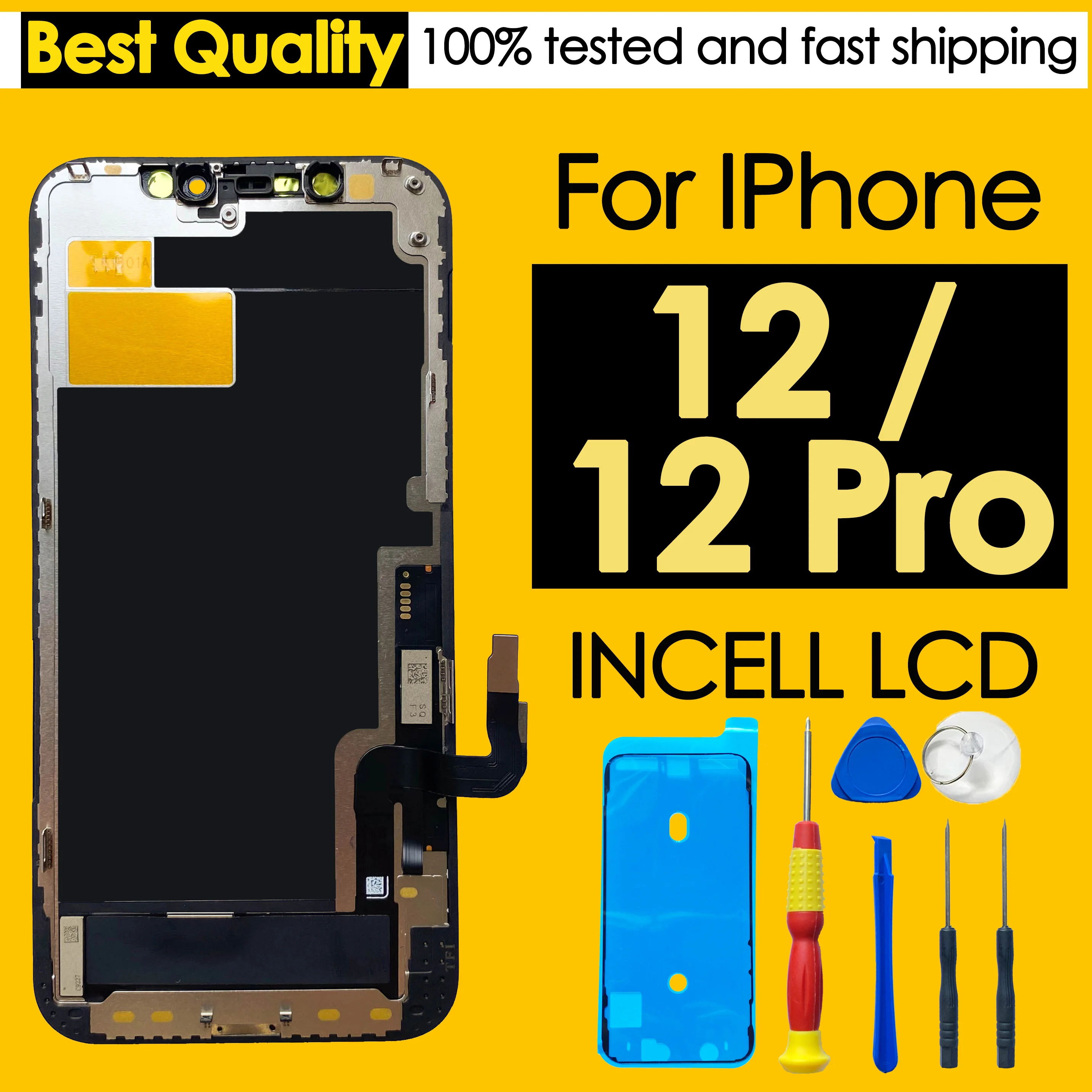 

High quality AAA incell LCD For iPhone 12 Pro Display Touch 12Pro Screen Replacement Digitizer Assembly Repair Wholesale Kit