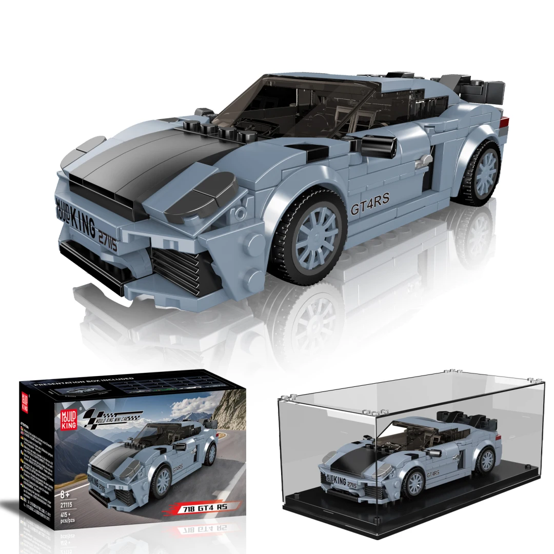 

Конструктор Mould King 27115: Модель гиперкара 718GT4RS, 415 деталей, статическая версия, техническая модель из кирпичиков, подарок для детей и взрослых