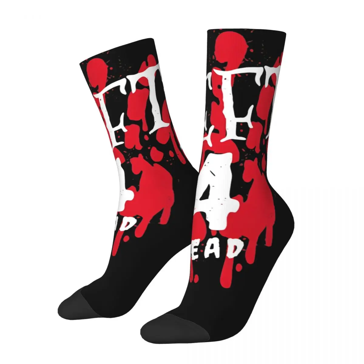 Funny Happy Bloody Men's Socks Vintage Harajuku L-Left 4 Dead Hip Hop Novelty Pattern Crew Crazy Sock Gift Printed