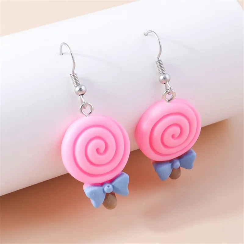 Aihua 30 Farben süße süße Lutscher-Ohrringe aus Kunstharz für Frauen, lustige Simulation, Lebensmittel, Süßigkeiten, Lutscher-Ohrringe, Schmuck, Geschenke – Detail 37