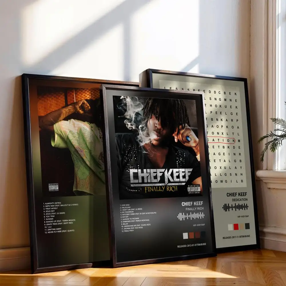 Chief Keef Poster Music Album Cover For Room Canvas Painting Print Art Home Wall Decor Picture Gift