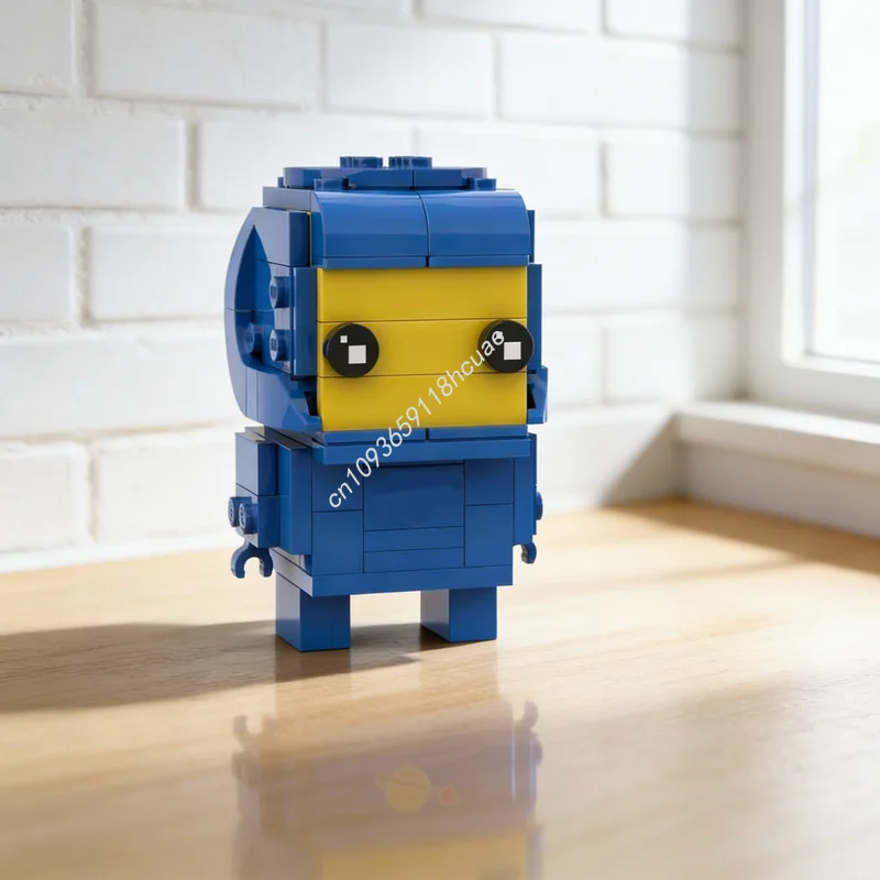 113 قطعة من مكعبات البناء MOC على شكل رائد فضاء أزرق، نموذج معماري، ألعاب إبداعية، هدايا عيد الميلاد، أفكار تعليمية للأطفال