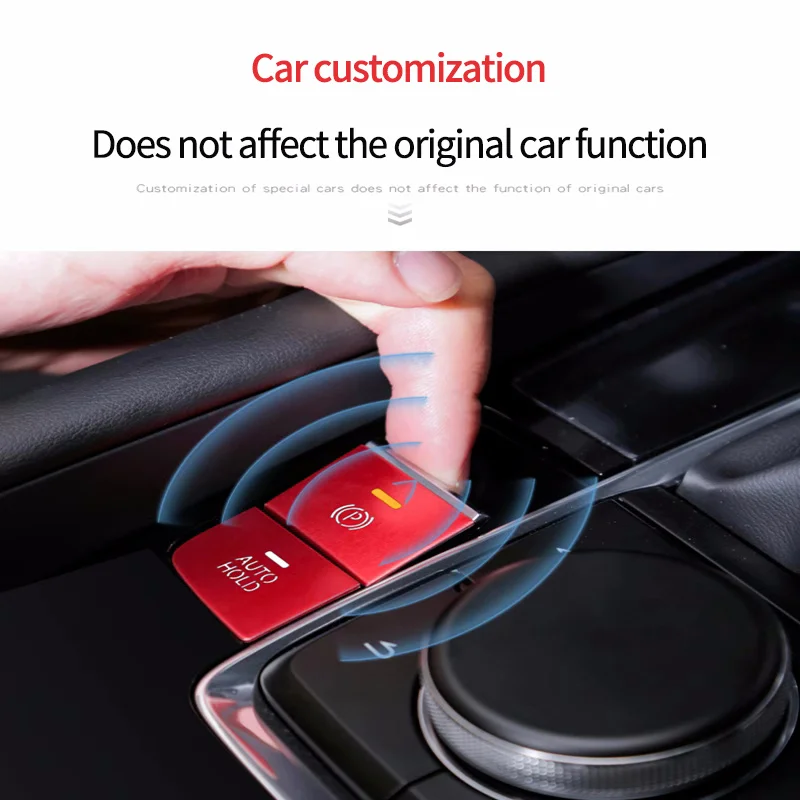 Car electronic handbrake multimedia button sticker decoration For for Mazda 3 Axela CX-30 interior modification accessories