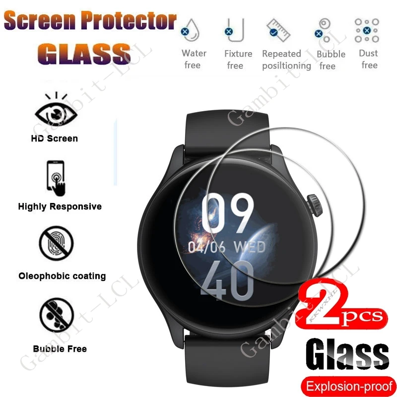 2PCS 9H Tempered Glass Screen Protector For Zeblaze Btalk 3 Plus 1.39'' Smart Watch  Btalk3Plus 3Plus SmartWatch Cover Film