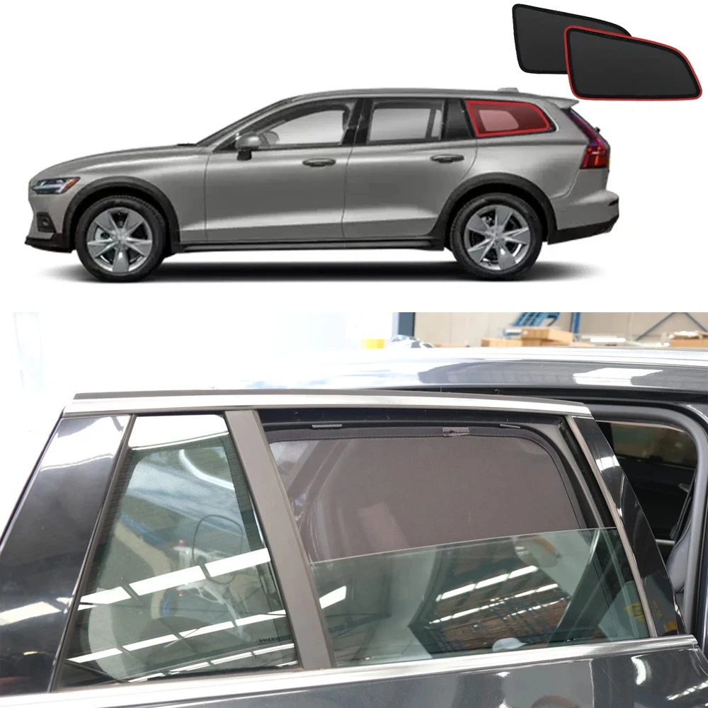 For Volvo V60 Mk2 V 60 2019-2024 Magnetic Car Sunshade Shield Front Windshield Curtain Rear Side Baby Window Sun Shade Visor
