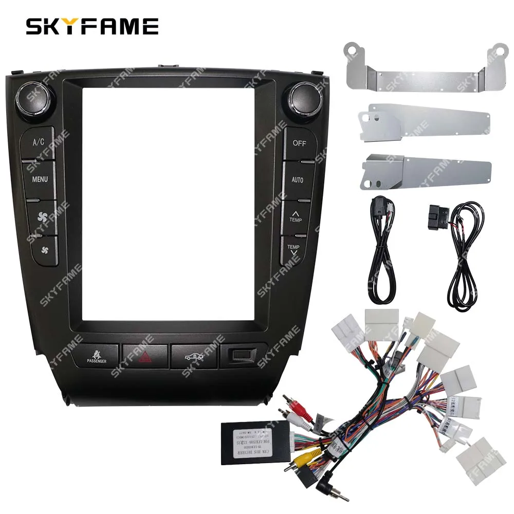 SKYFAME Car 9.7 Inch Frame Fascia Adapter Canbus Box Decoder Tesla Android Radio Dash Fitting Panel Kit For Lexus IS250 XE20