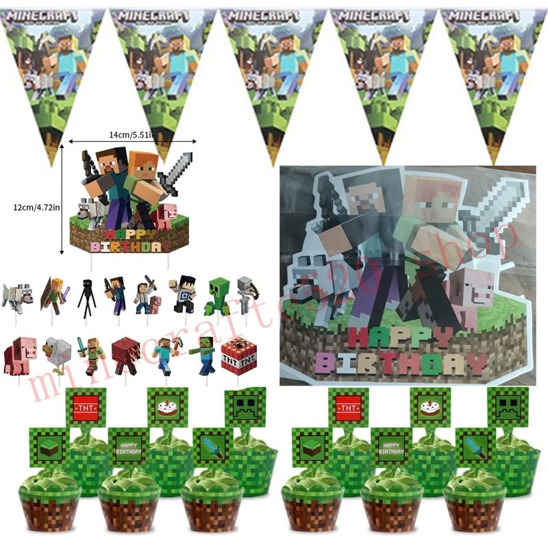 MC Pixel бумажная карта Minecrafte