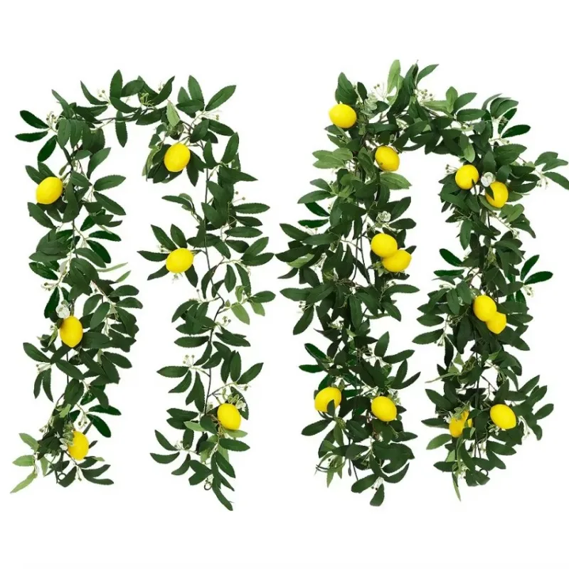 Artificial lemon vine green plant small daisy green leaf imitation vine forest atmosphere arrangement