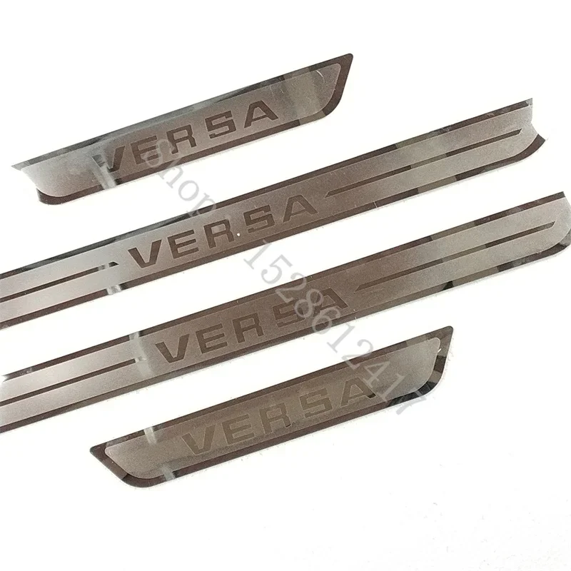 

For 2020-2023 Nissan VERSA Accessories Door Sill Scuff Plate Trim Auto Protector Stainless Steel Car Styling Sticker