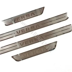 For 2020-2023 Nissan VERSA Accessories Door Sill Scuff Plate Trim Auto Protector Stainless Steel Car Styling Sticker