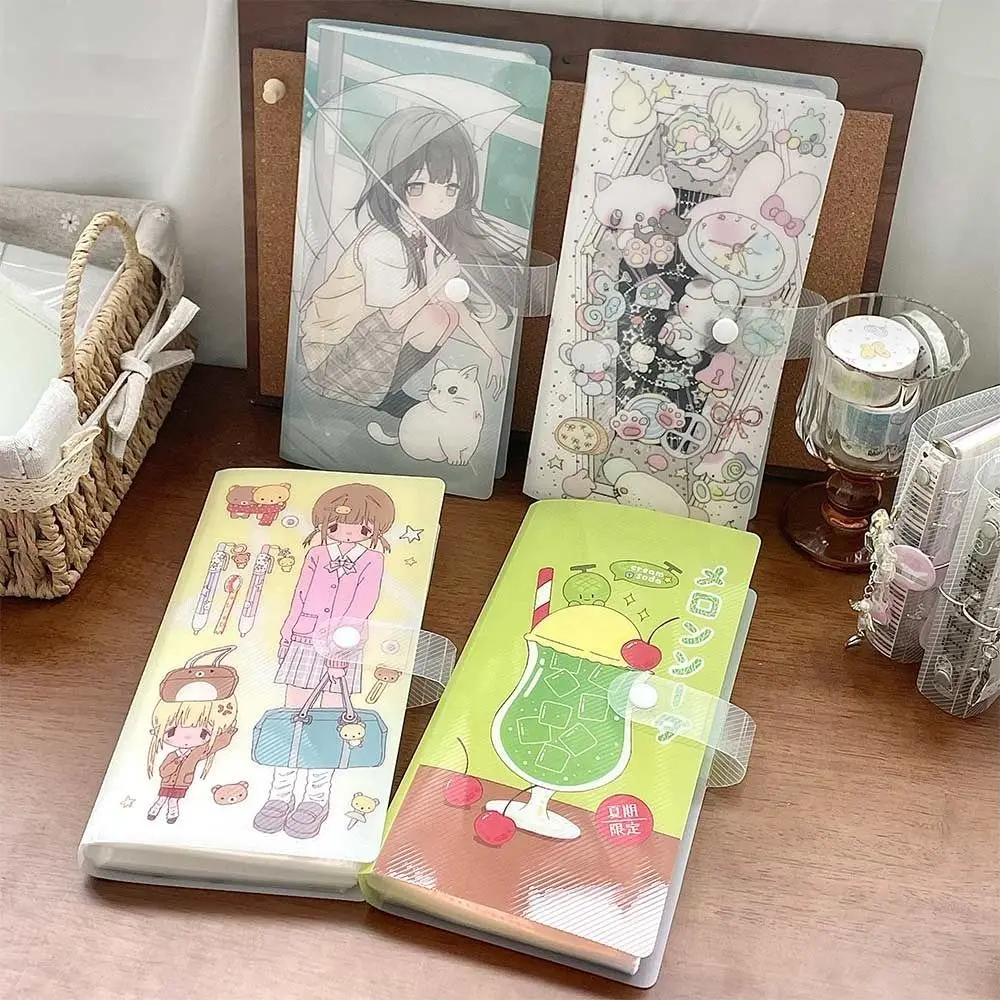 A5 ملصقات كتيب تخزين نوع الزر مع 40 قطعة الصفحات الداخلية مانيكير ملصق مجلد حامل بطاقة بريدية سعة كبيرة