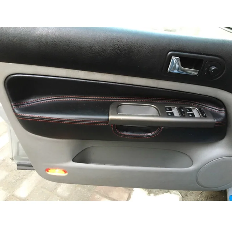 

only 4 Doors Car Soft Leather 1PC Driver Door Armrest Cover For VW Golf 4 MK4 Bora Jetta 1999 2000 2001 - 2005 Interior Trim
