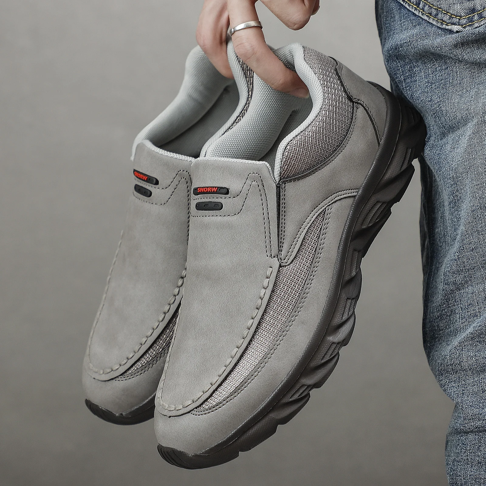 Men Leather Casual Shoes Breathable Loafers Men Sneakers 2024 New Male Comfortable Leather Flat Footwear Sneakers Men Shoes image 2