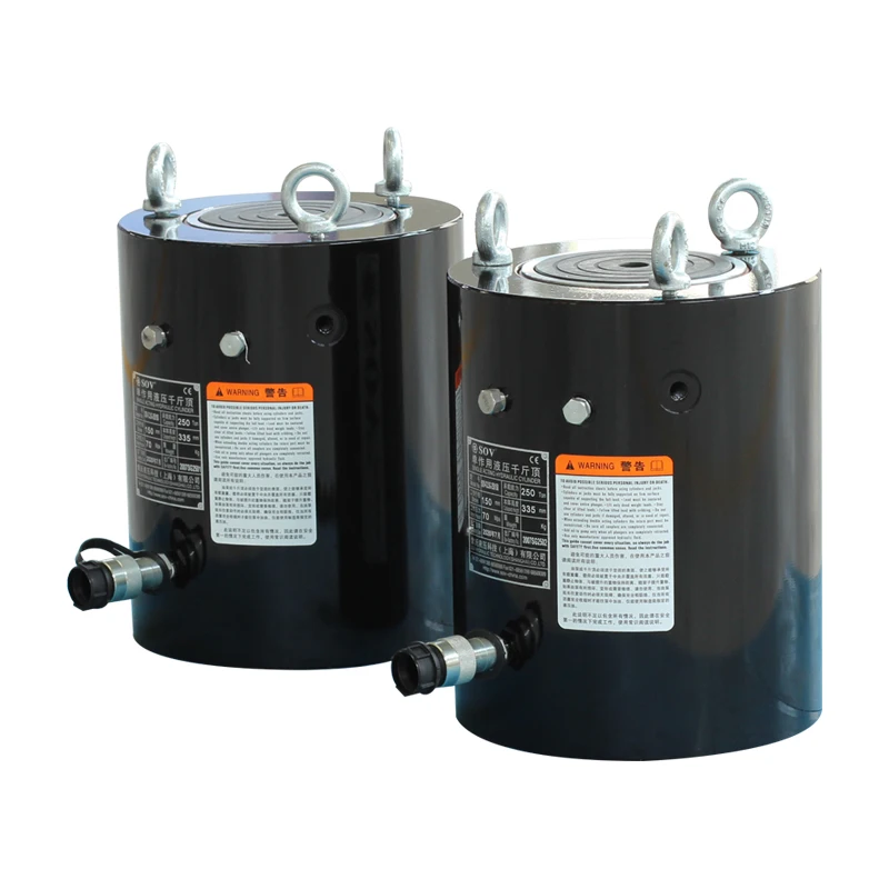 10000PSI Industrial Single-Acting Hydraulic Cylinder High Tone 100T Steel Jacks Installation Maintenance Model CLSG-1002