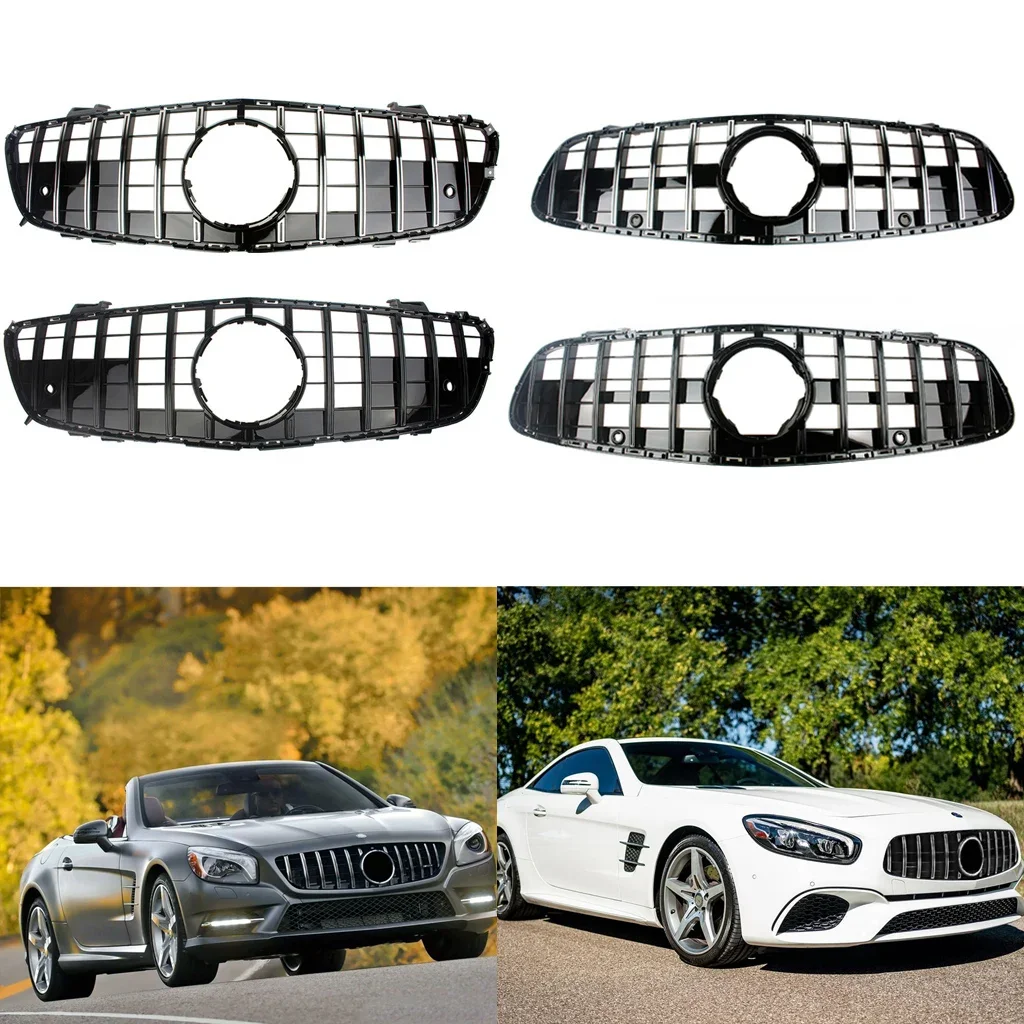 Car Front Racing Billet Bumper Grille Upper Cover For Mercedes-Benz R231 SL-Class 2013 2014 2015 2016 2017 2018 2019 2020