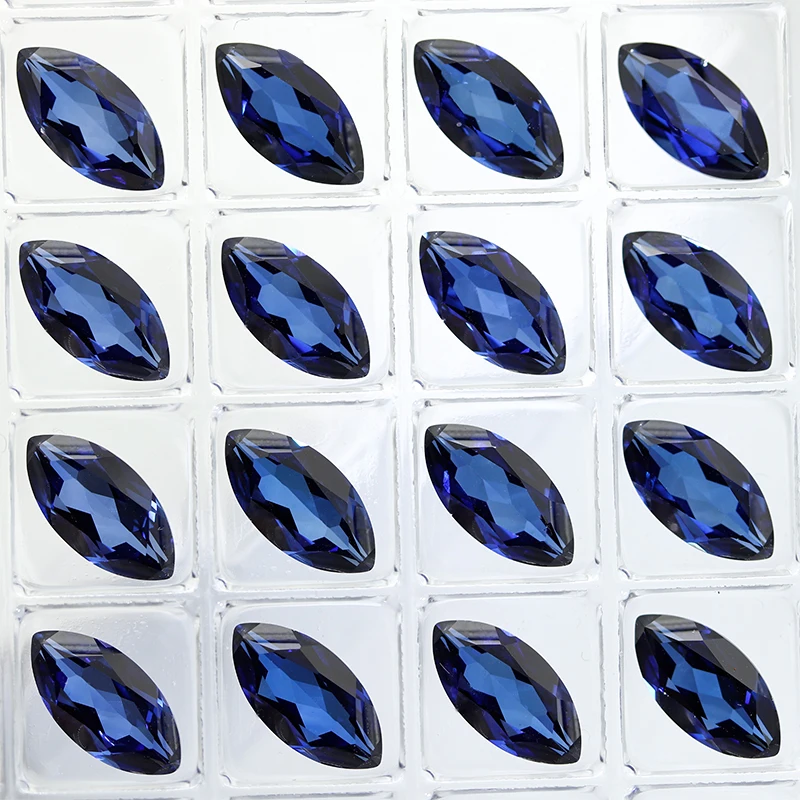 YinZheng Flame Melted Royal Blue Sapphire Marquise Cut Can Be Provide GRC Or AGL Certifacate Jewelry Making Cultivate Sapphire