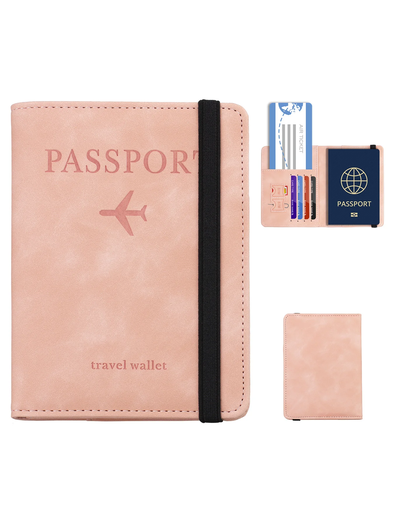 Passport Holder Cover Wallet RFID Blocking Leather Card Case Travel Accessories for Women Men