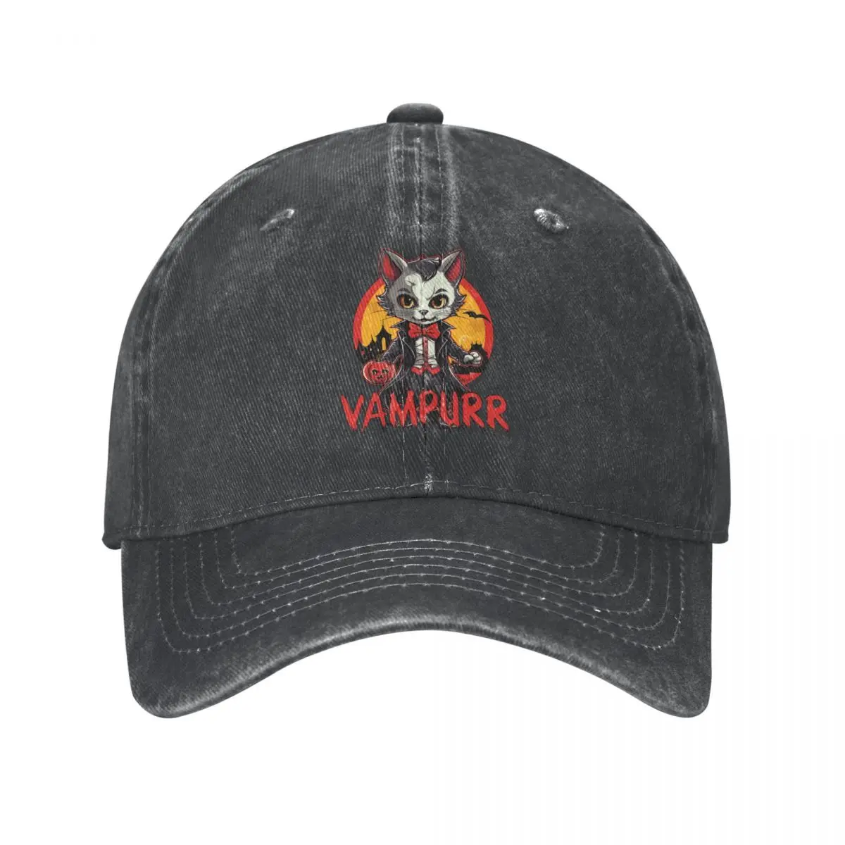 The Return Of Vampurr Merch Men Women Hat Halloween Gift Distressed Denim Washed Hats Cap Vintage Outdoor All Seasons Travel Cap