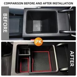 Car Center Armrest Storage Box Center Console Organizer Containers Tray Interior Accessories for MG4 EV MuLan 2022 2023 2024