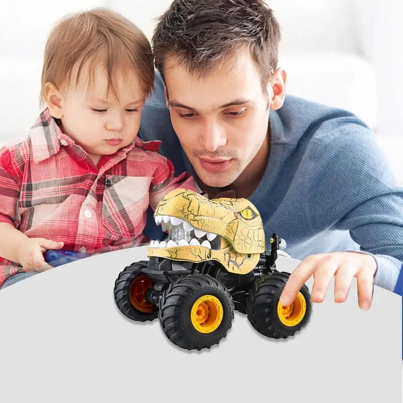 Dinosaur Toys Car 2.4Ghz Electric Remote Control Toy Stunt 360 Degree Rotating Dinosaur Car Toys 70 Minutes Extended Play For