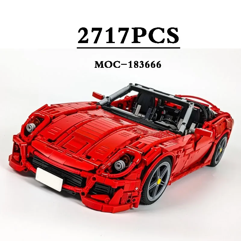 New MOC-183666 Supercar 599 SA Building Block Toy Racing Model Improved Stitching Building Blocks 2717PCS Christmas Gift