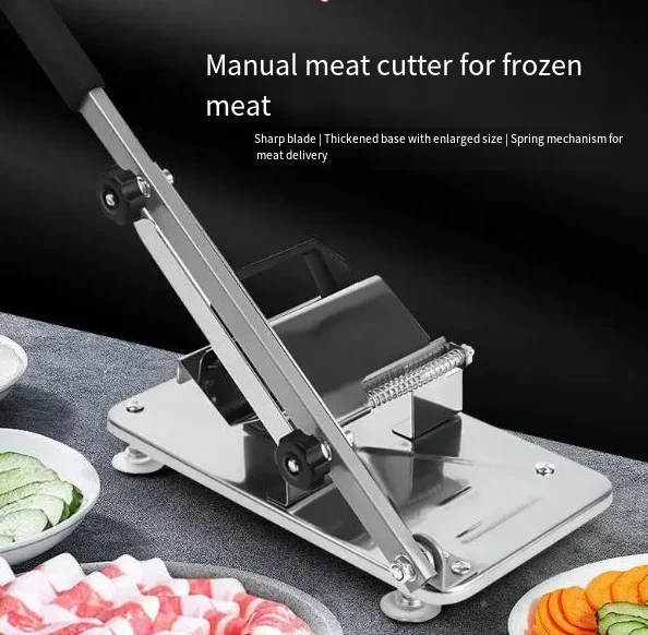 Manual household and commercial lamb meat slicing machine - multi-functional cutting equipment