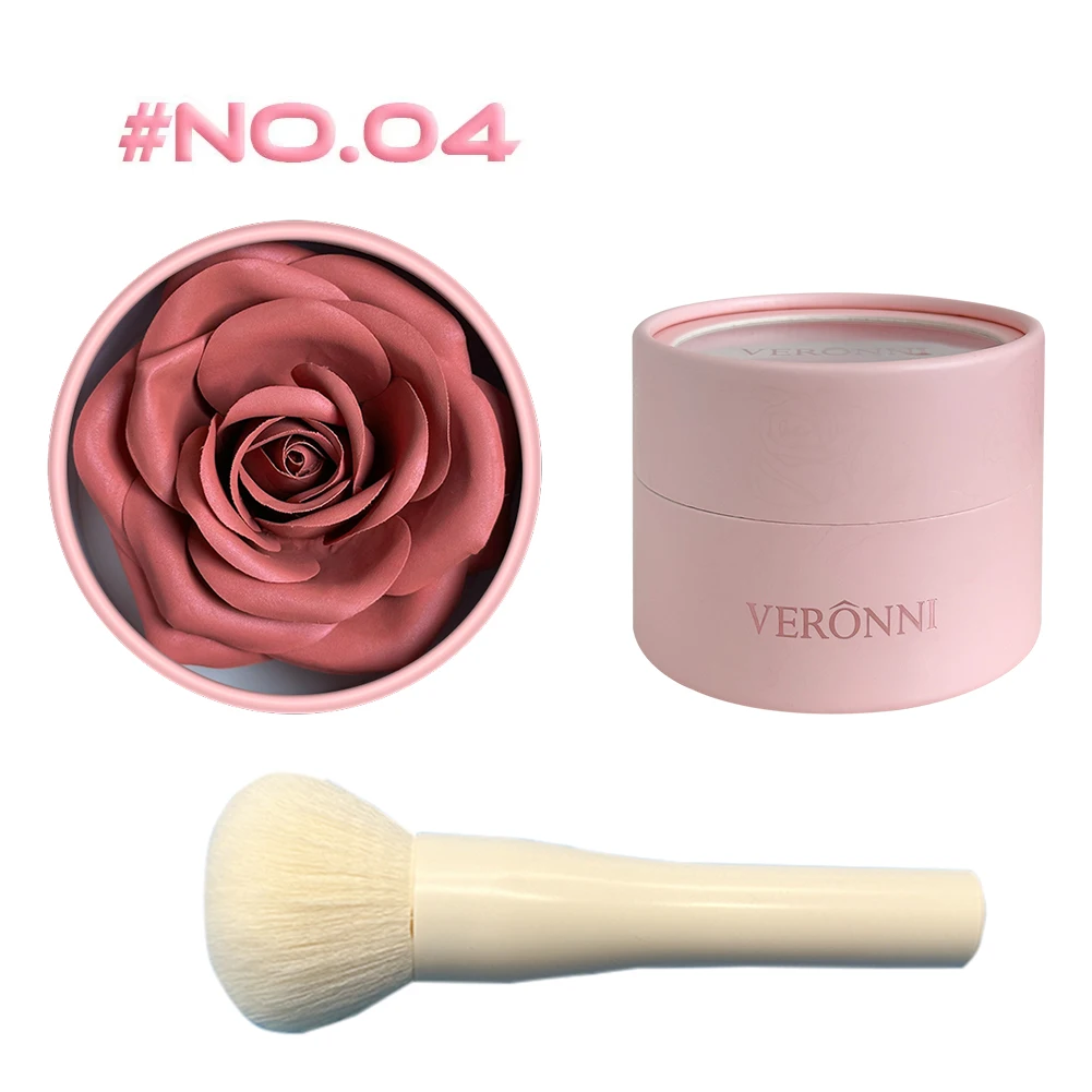 مجموعة أحمر الخدود البتلة مكونة من قطعتين مع فرشاة، مكياج وجه طويل الأمد مع تغطية خفيفة لامعة غير لامعة لمستحضرات التجميل المميزة للوجه الخد #1