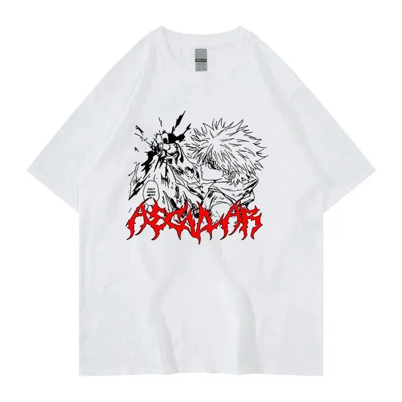 

Full-time Hunter X Hunter Short Sleeve Qiyu Japanese Anime Print Japanese Casual Men's and Women's Streetwear