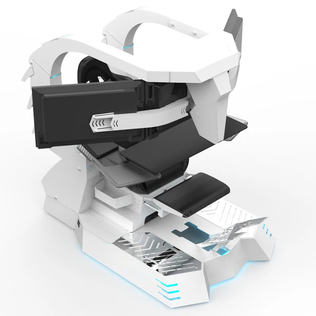 Dukungan Putar Modern 3 Monitor Kursi Gaming Kalajengking Simulasi Kokpit