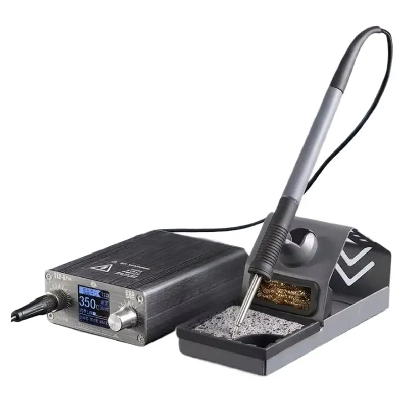 ABRU-T12-X PLUS Soldering Iron Electronic Station With T12 Tips For PCB Repair Phone Board Welding EU PLUG