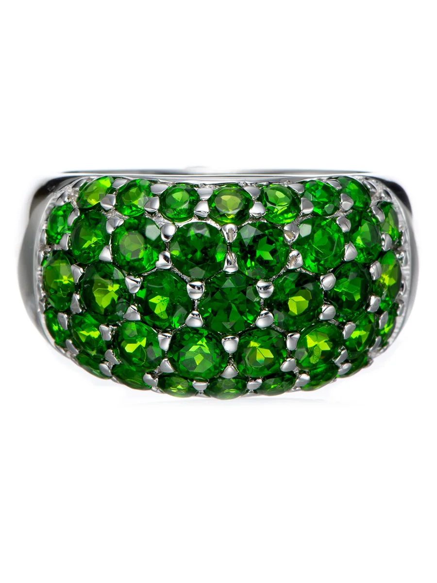 

Chrome diopside Rhodium Over Sterling Silver Ring