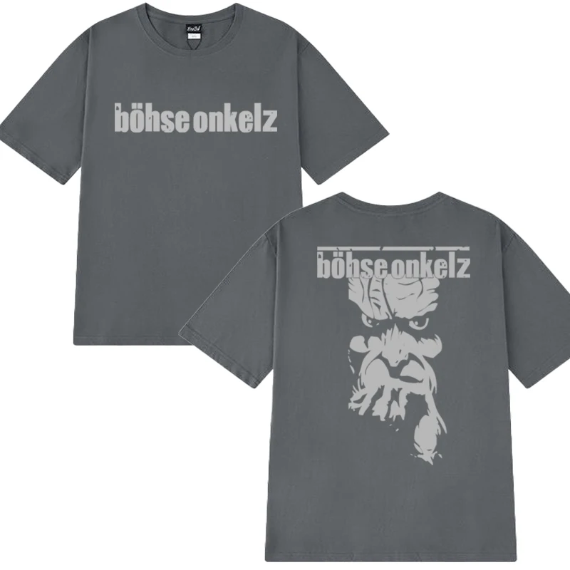 Hot Rock band böhse onkelz Double Sided print short sleeve T-shirts vintage Hip Hop Cotton T