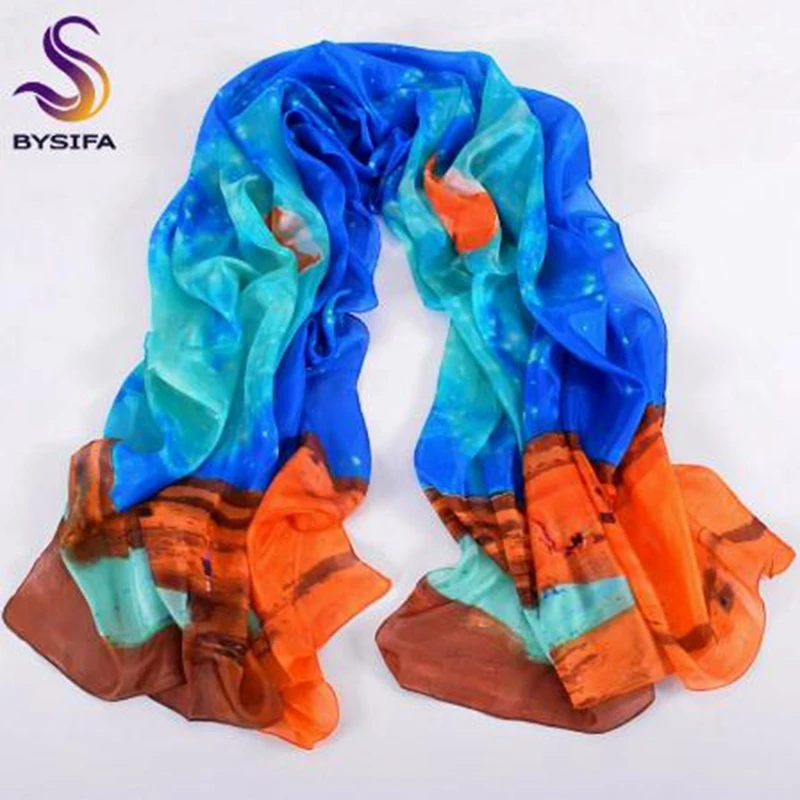 Large Silk Scarf New Design Fashion Accessories Women Purple Stars Long Scarves Wraps 200*110cm Plus Size Autumn Winter Scarves