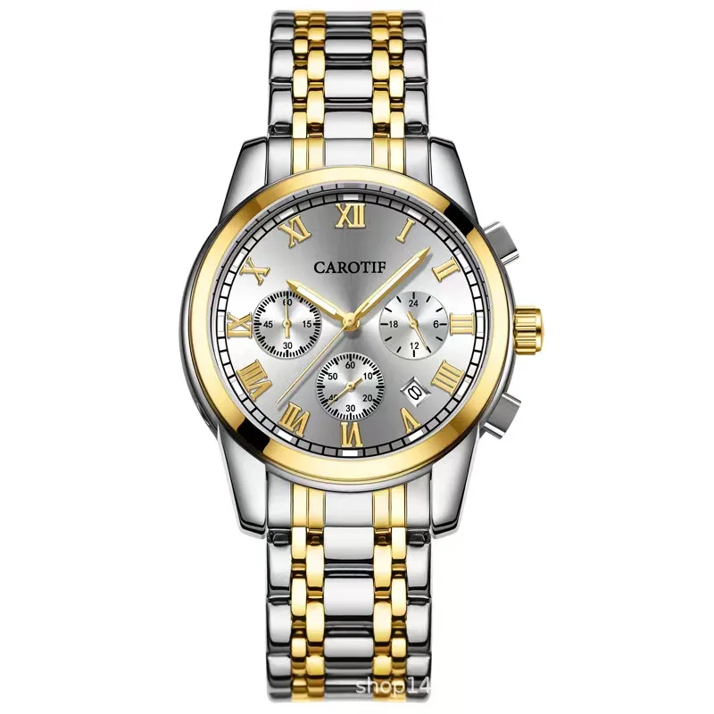 Orologio da uomo orologio meccanico multifunzionale impermeabile Business cintura in acciaio raffinato orologio da uomo