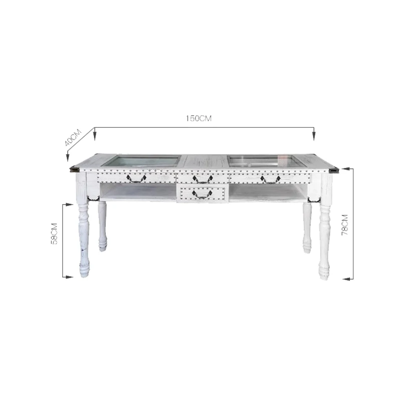 Retro American Manicure Table With Drawers Beauty Professional Elegant Nail Table Beauty Glam Mesa De Manicura Salon Furniture