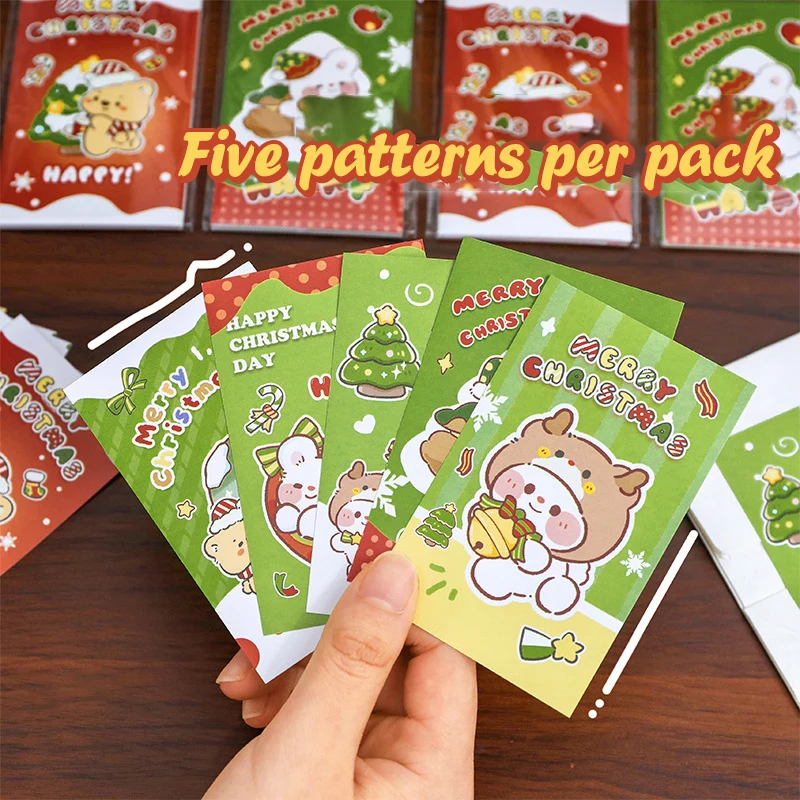 20Sheets Cute Cartoon Christmas Sealing Stickers Christmas Gift Decorative Sealing Stickers Wrapping Box Label Christmas Tags