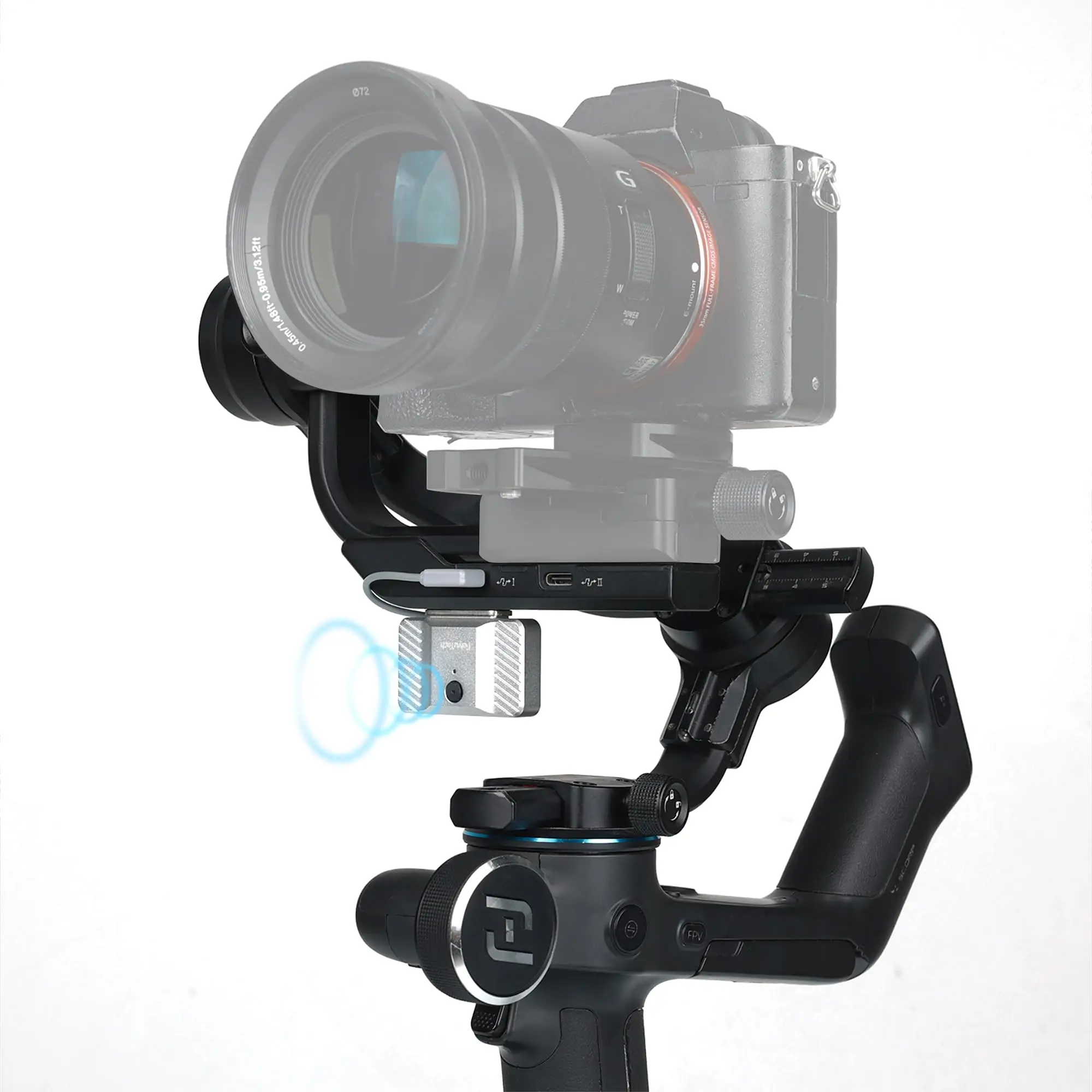 Estabilizador combinado Feiyu SCORP-C com rastreador AI magnético Estabilizador gimbal de 3 eixos para sem espelho e DSLR s