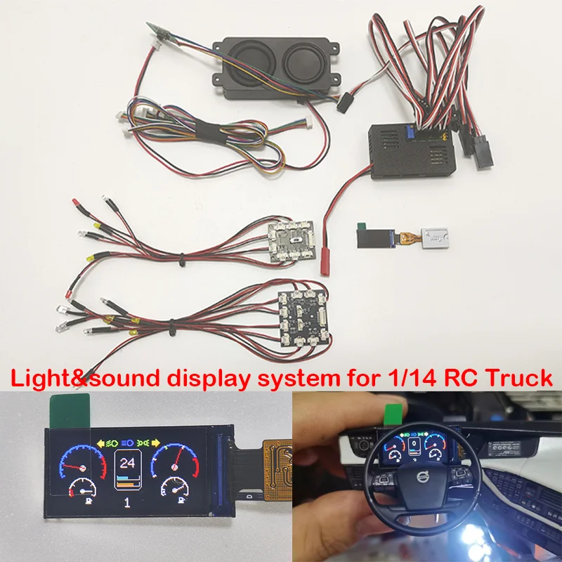 

Simulation LED Light Sound Display System for 1/14 Tamiya RC Truck SCANIA 770S R620 VOLVO FH16 Arocs MAN TGX Car