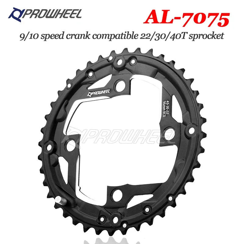 PROWHEEL MTB Chainring 64/96/104BCD Mountain Bicycle Chainwheel 22T 24T 30T 32T 40T 42T 44T Sprocket Steel Alloy Bike Part - view 3