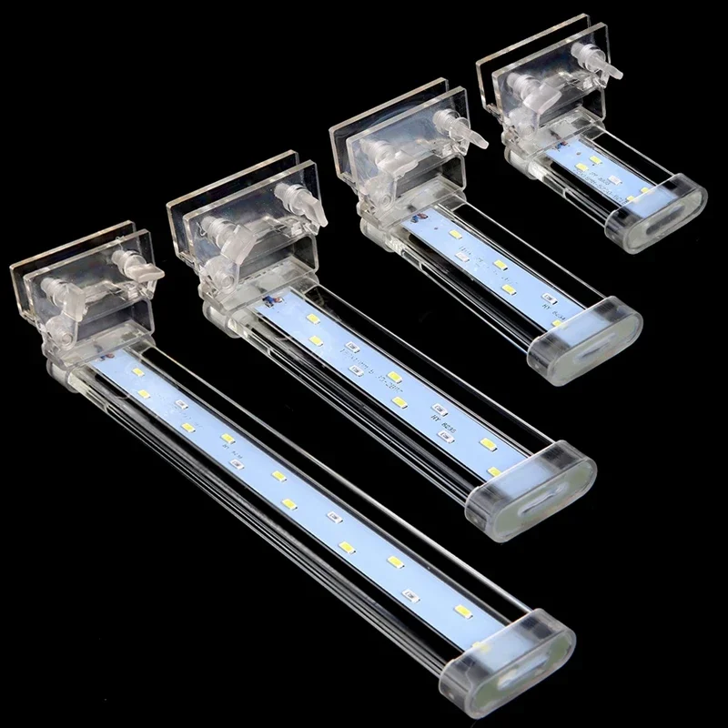 Aquarium Fish LED Clip Lamp Light 8/12/16/26CM Bar Waterproof Clip Lamp Decor EU Plug